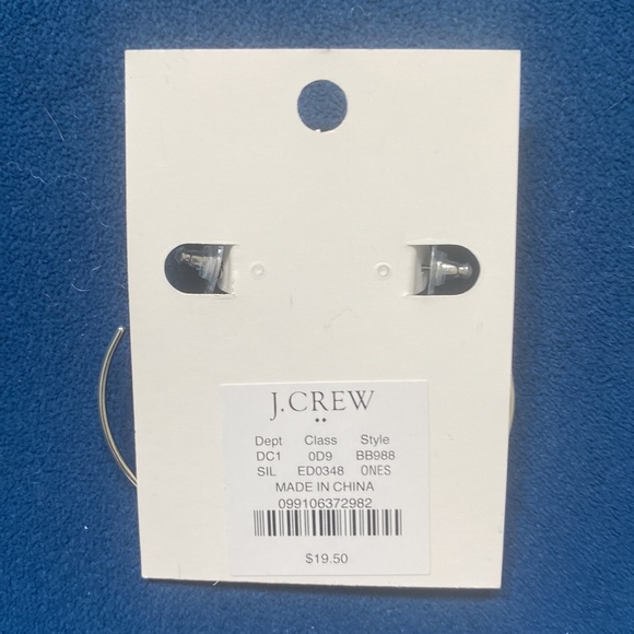 NWT J. Crew Factory mid-size Gold and Silver Colored Hoop Earrings - Picture 5 of 5